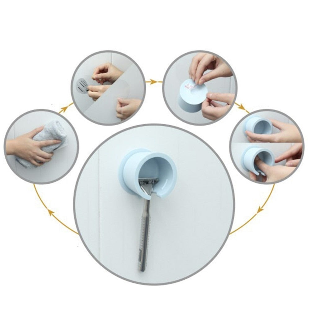 New Safe Razor Stand Wall-Sucking Toothbrush Holder Shaver Cap Holder 1 pc - KiwisLove