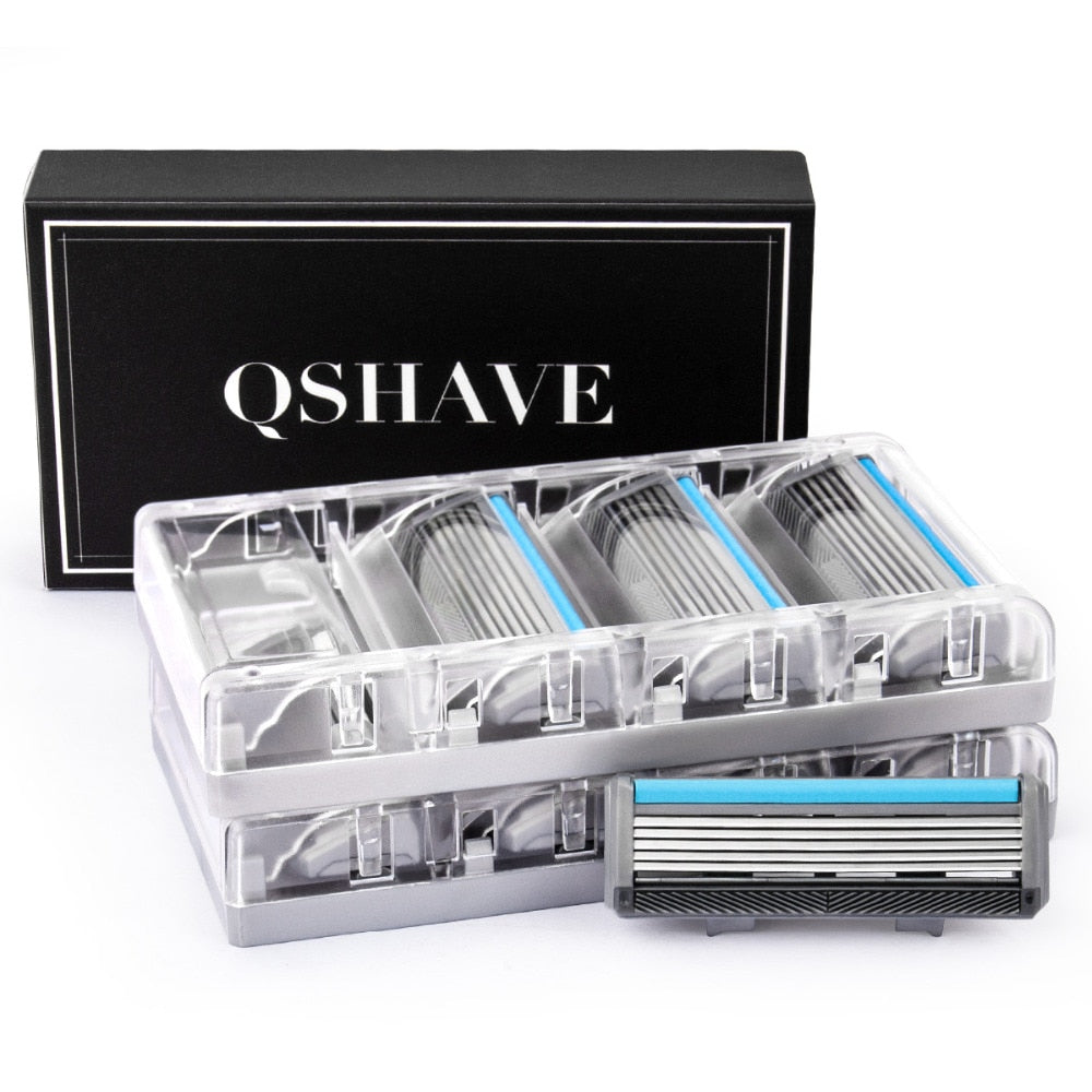 Qshave Black Spider Man Manual Shaving Razor Germany X5 Blade with Trimmer Blade, - KiwisLove
