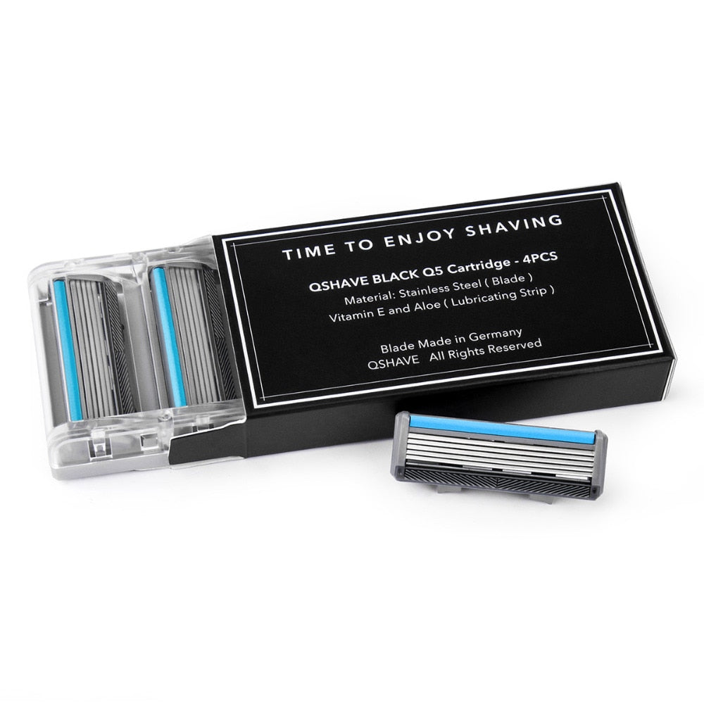 Qshave Black Spider Man Manual Shaving Razor Germany X5 Blade with Trimmer Blade, - KiwisLove