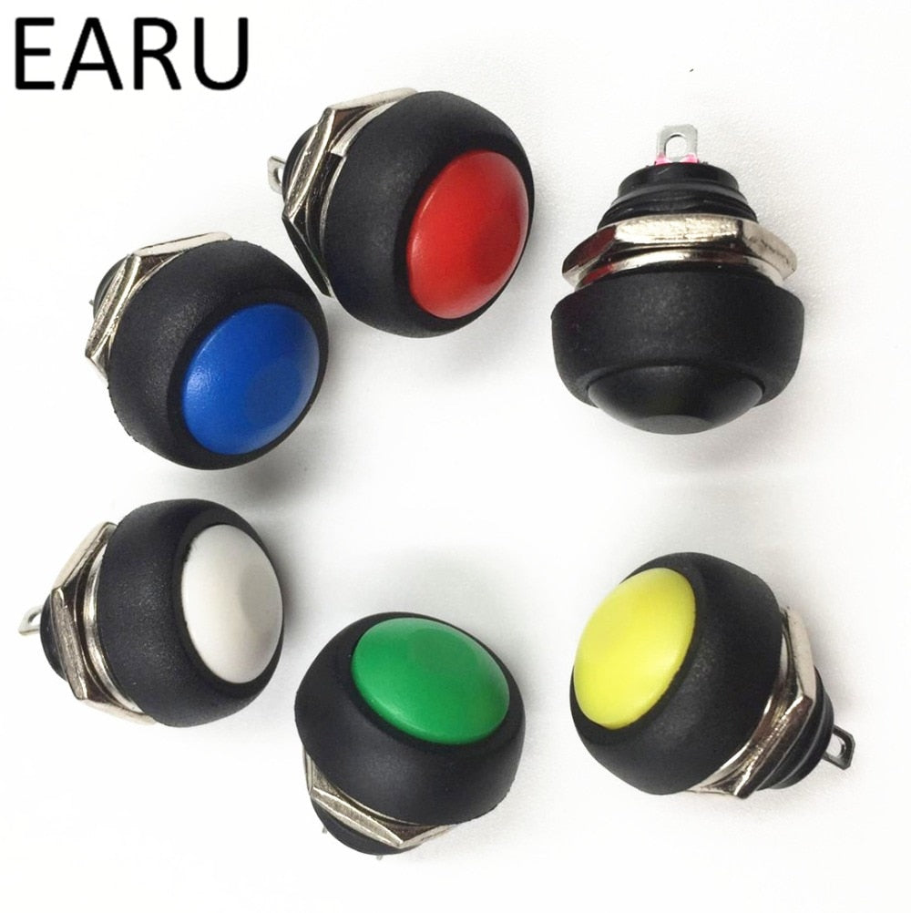 10pcs DIY Mini 12mm Momentary Waterproof Push Button Switch Horn - KiwisLove