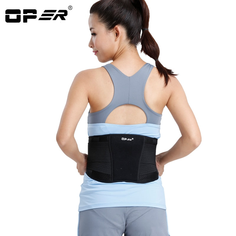 OPER Waist Support Belt Adjustable Lumbar Brace Spine Back Posture - KiwisLove