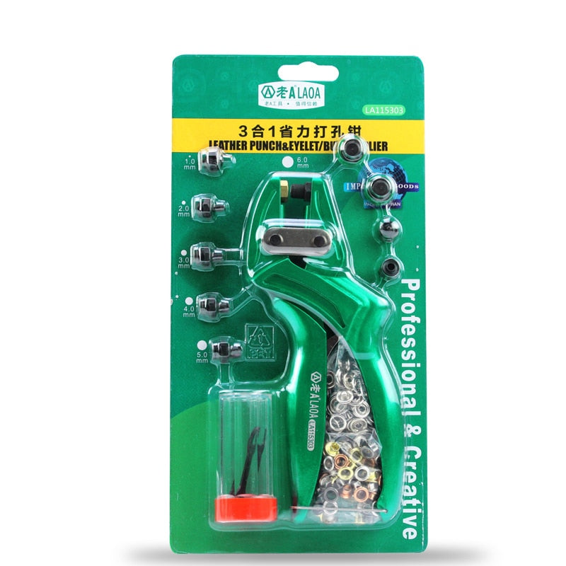 LAOA Multi-fonction Leather Punch Pliers Aluminium alloy Eyelet Puncher - KiwisLove