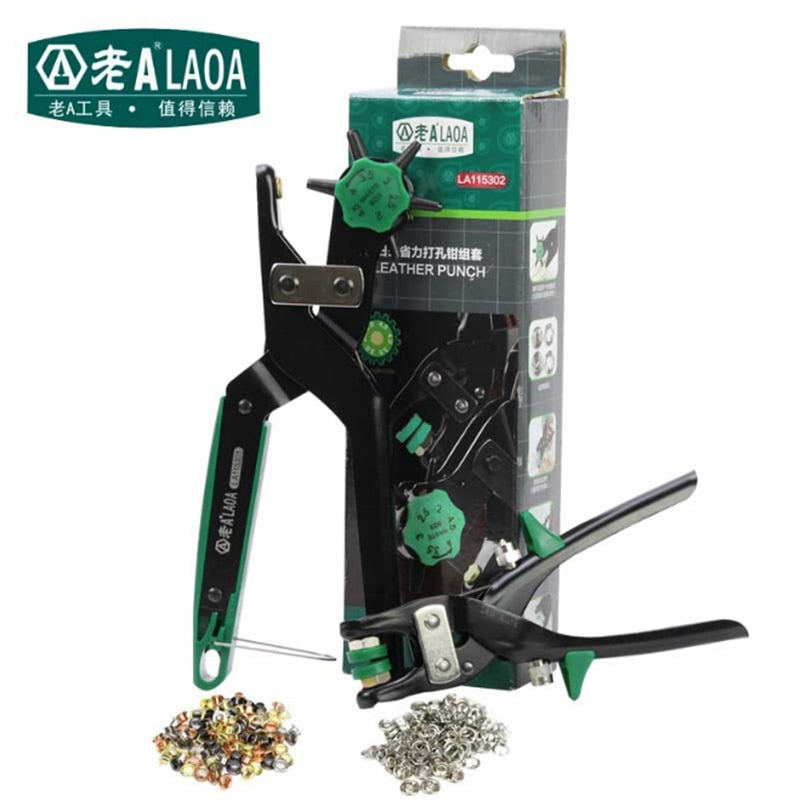 LAOA Multi-fonction Punch Pliers Leather Belt Repair Portable Book Puncher - KiwisLove