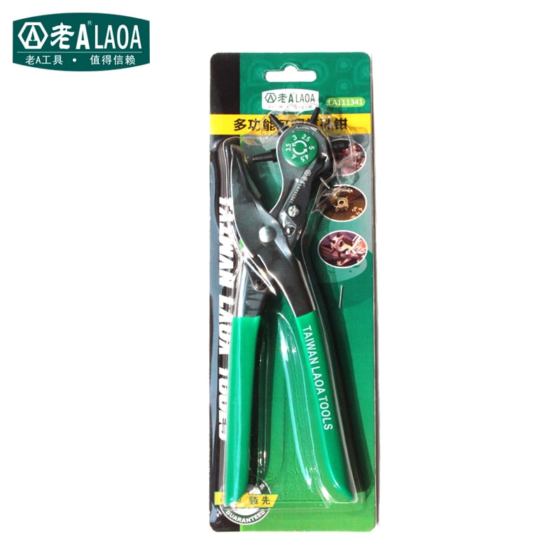LAOA Portable Punch Pliers Multifunction Leather Belt Punch ,Book Puncher - KiwisLove