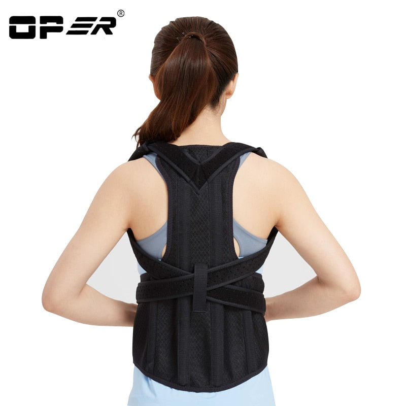 OPER Adjustable Posture Corrector Back Orthopedic Support Shoulder Brace Lumbar - KiwisLove