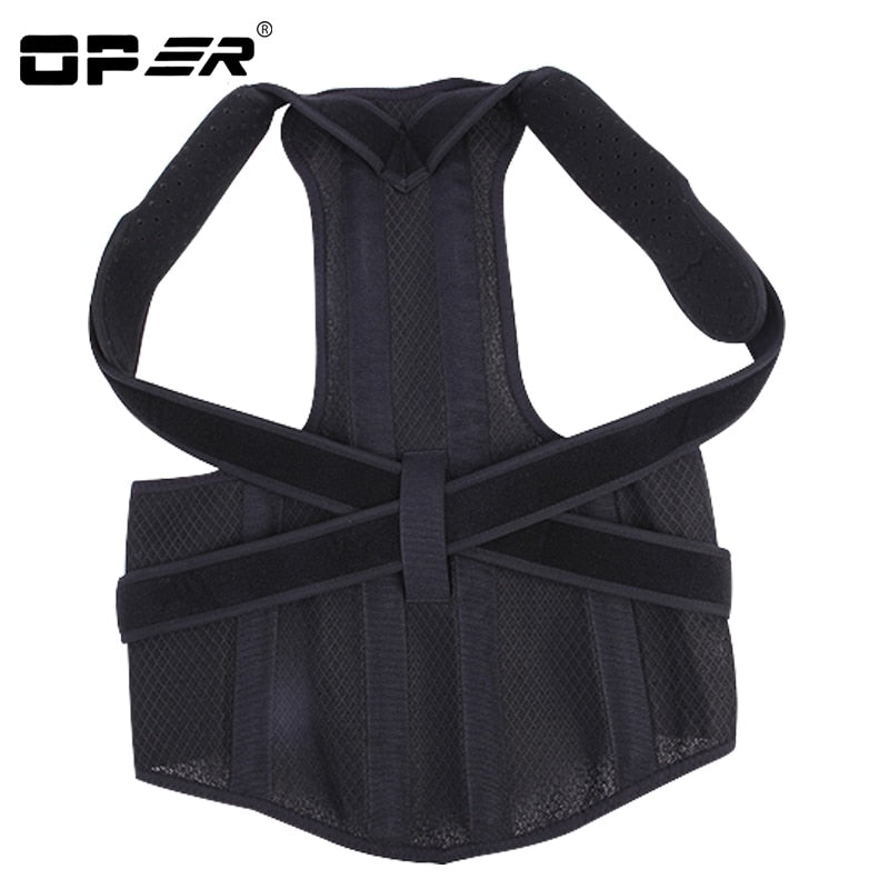 OPER Adjustable Posture Corrector Back Orthopedic Support Shoulder Brace Lumbar - KiwisLove