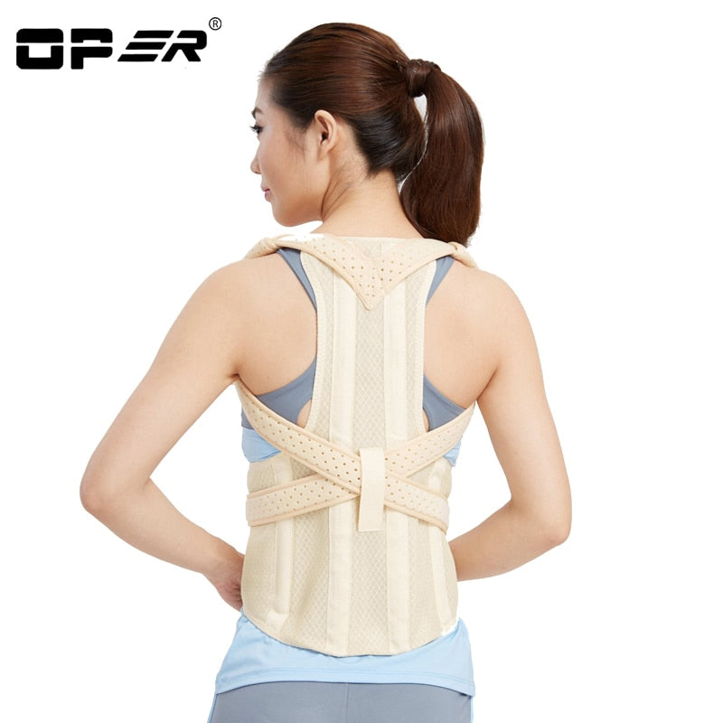 OPER Adjustable Posture Corrector Back Orthopedic Support Shoulder Brace Lumbar - KiwisLove