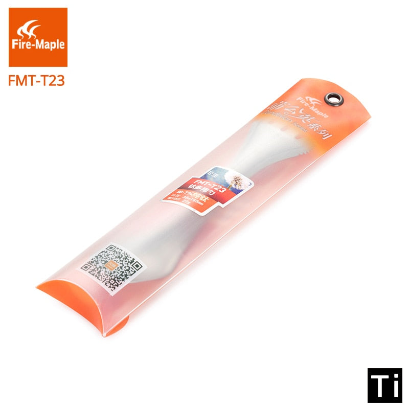 Fire Maple 3 In 1 Titanium Fork Cutlery Spork FMT-T23 Lightweight Portable Camping - KiwisLove