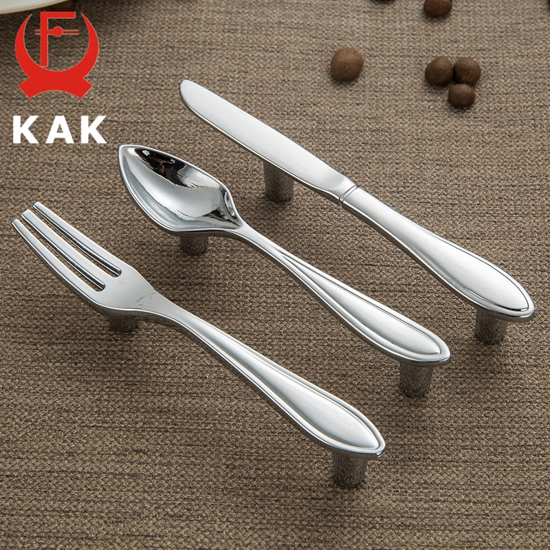 Cabinet Handles Kitchen Spoon Fork Knife - KiwisLove