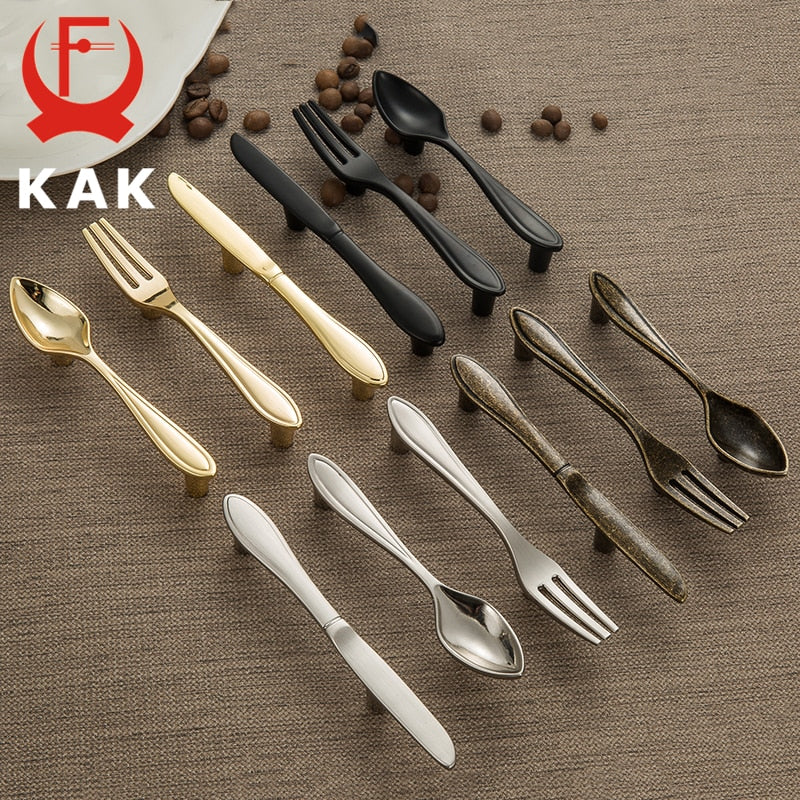 Cabinet Handles Kitchen Spoon Fork Knife - KiwisLove