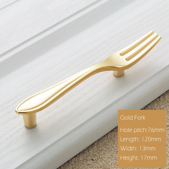 Cabinet Handles Kitchen Spoon Fork Knife - KiwisLove