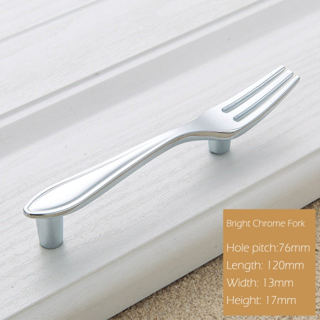 Cabinet Handles Kitchen Spoon Fork Knife - KiwisLove