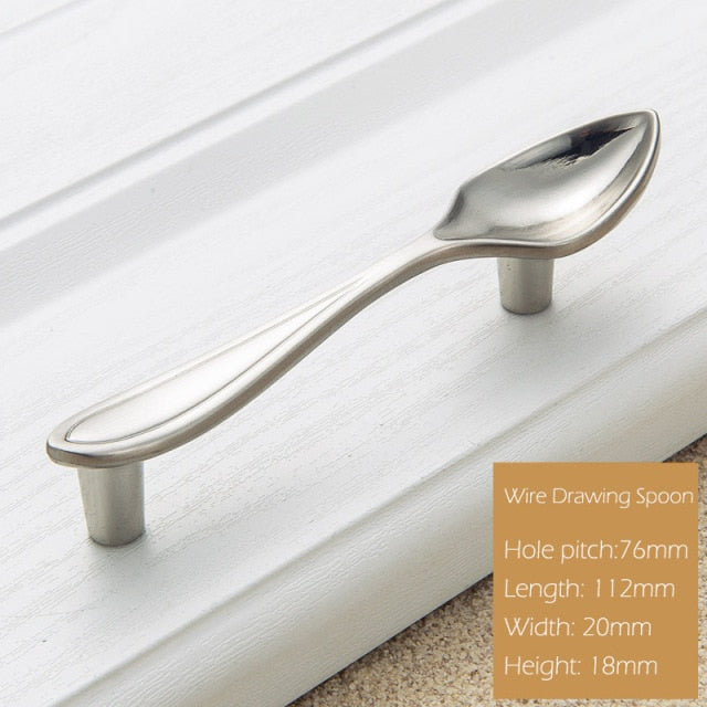 Cabinet Handles Kitchen Spoon Fork Knife - KiwisLove