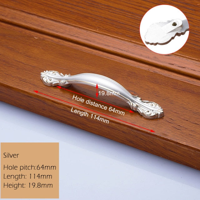 European Zinc Alloy Cabinet Handles Wadrobe Door Pulls - KiwisLove