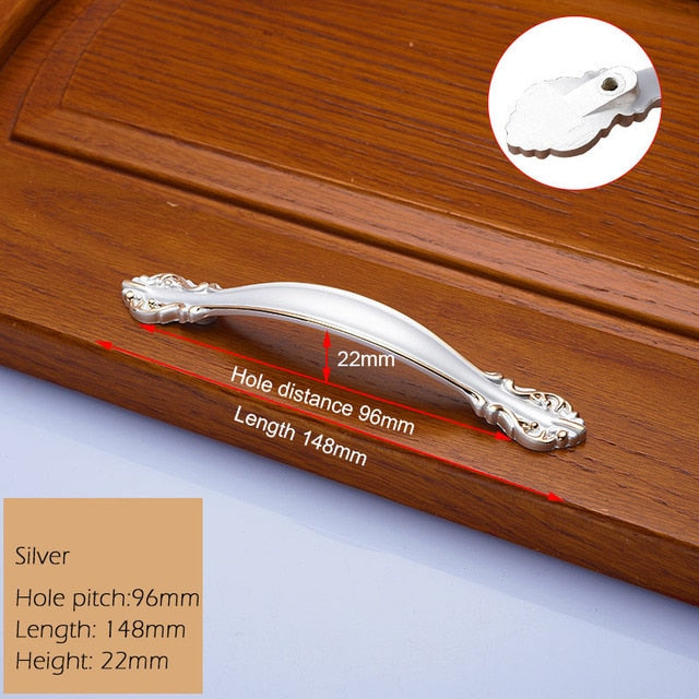 European Zinc Alloy Cabinet Handles Wadrobe Door Pulls - KiwisLove