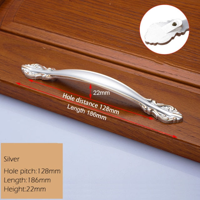 European Zinc Alloy Cabinet Handles Wadrobe Door Pulls - KiwisLove
