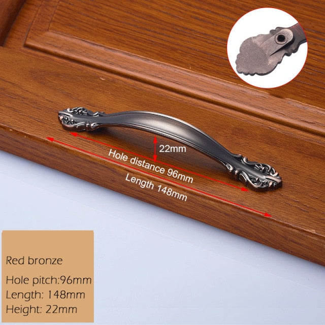 European Zinc Alloy Cabinet Handles Wadrobe Door Pulls - KiwisLove