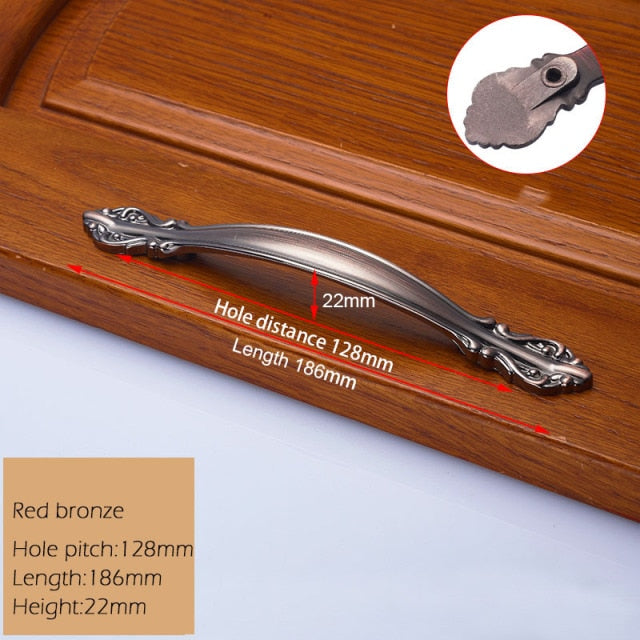 European Zinc Alloy Cabinet Handles Wadrobe Door Pulls - KiwisLove