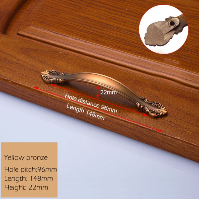 European Zinc Alloy Cabinet Handles Wadrobe Door Pulls - KiwisLove