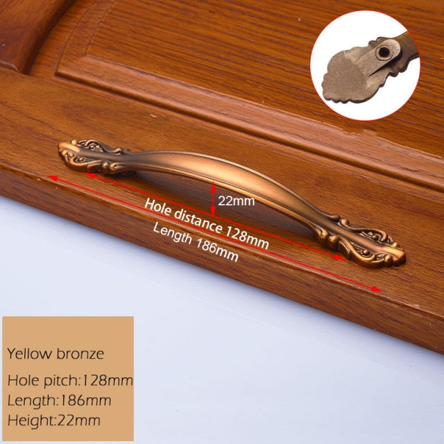European Zinc Alloy Cabinet Handles Wadrobe Door Pulls - KiwisLove