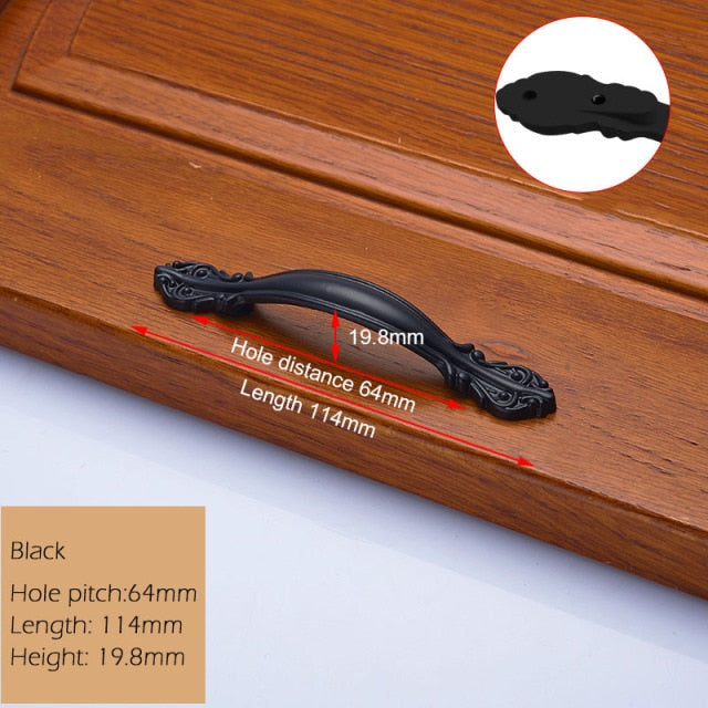 European Zinc Alloy Cabinet Handles Wadrobe Door Pulls - KiwisLove