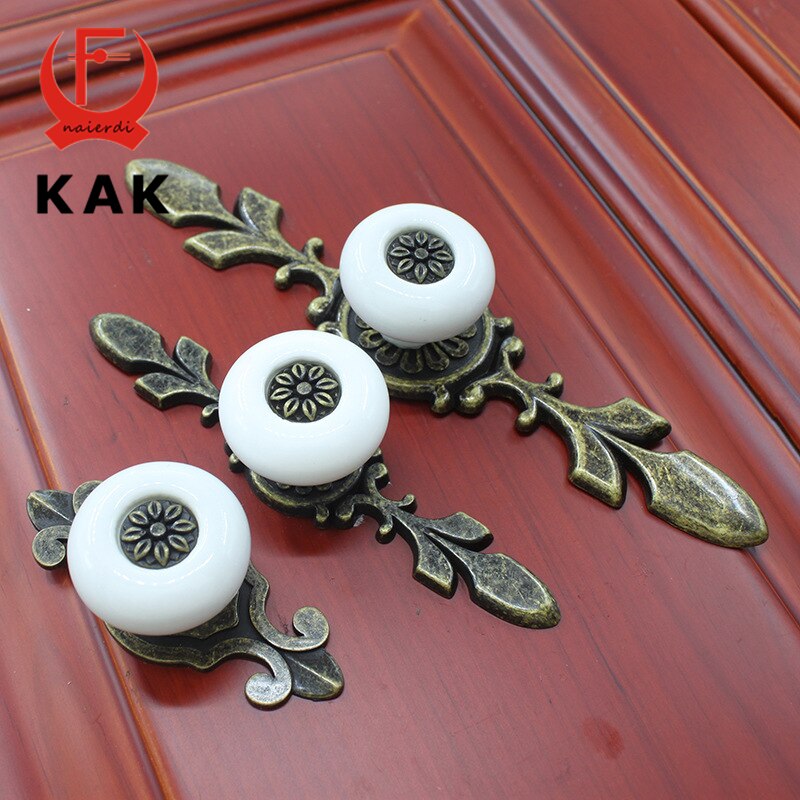 Antique Bronze Ceramic Drawer Knobs Cabinet Cupboard Handles - KiwisLove