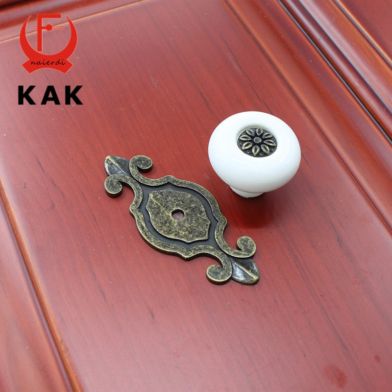 Antique Bronze Ceramic Drawer Knobs Cabinet Cupboard Handles - KiwisLove