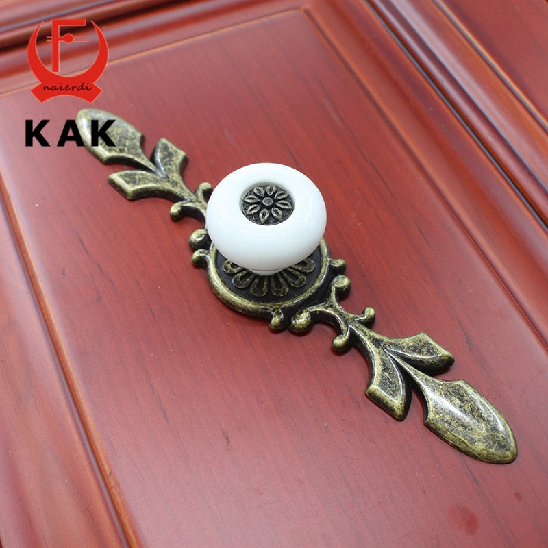 Antique Bronze Ceramic Drawer Knobs Cabinet Cupboard Handles - KiwisLove