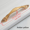 KAK Aluminium Alloy Amber Wardrobe Door Handles 96MM 128MM Drawer Knobs Cupboard Door Handles Pulls Pastoral Furniture Handle - KiwisLove