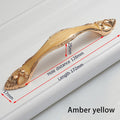 KAK Aluminium Alloy Amber Wardrobe Door Handles 96MM 128MM Drawer Knobs Cupboard Door Handles Pulls Pastoral Furniture Handle - KiwisLove