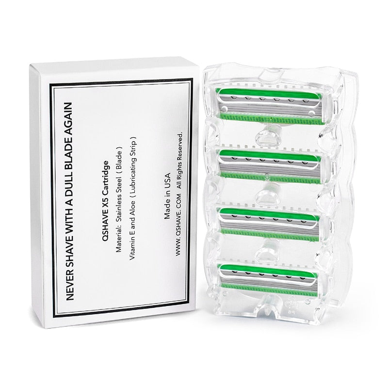 QShave Women Bikini Leg Hair Removal Razor + 6 Pcs X5 Blade - KiwisLove