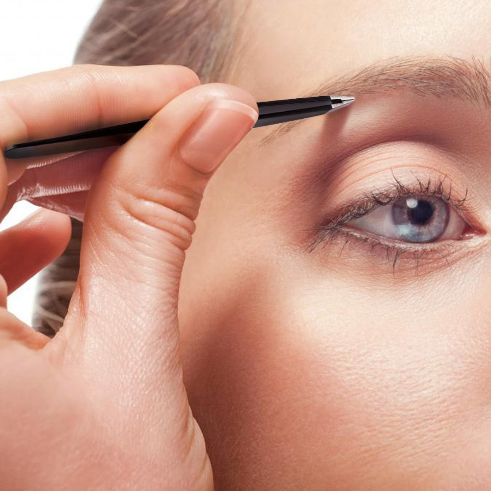 Professional Stainless Steel Slant Tip Tweezer Precision Eyebrow Tweezer - KiwisLove