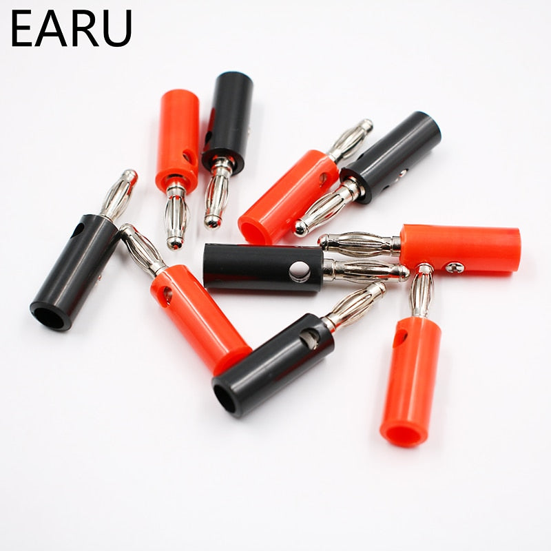 10pcs Audio Speaker Screw Banana Gold Plate Plugs Connectors 4mm - KiwisLove