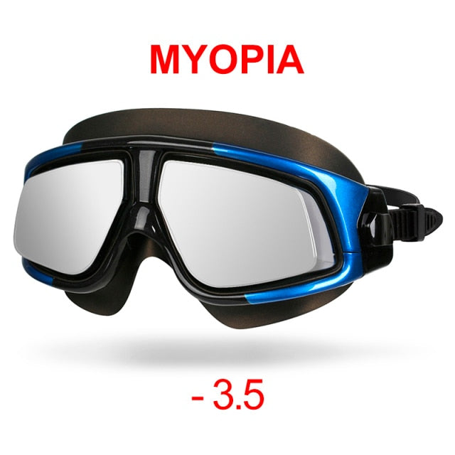 Copozz myopia Swimming Goggles Anti Fog UV Eyewear Silicon Mirrored - KiwisLove