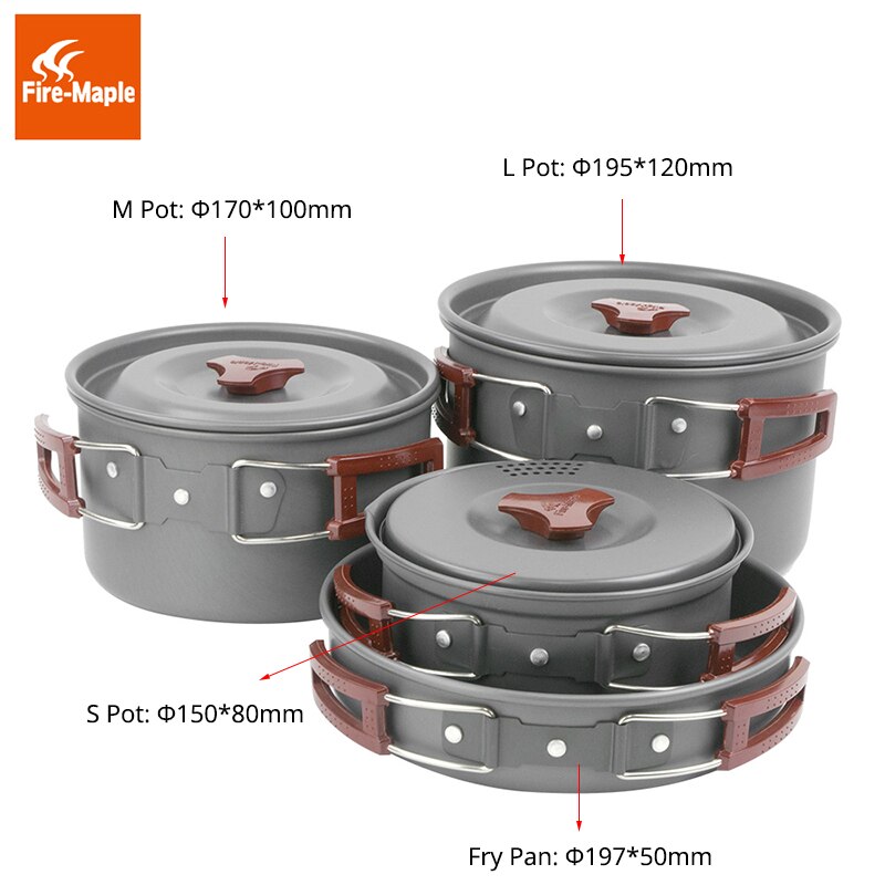 Fire Maple Camping Cooking Set  Pot Sets Panelas Aluminium Camp Cookware - KiwisLove