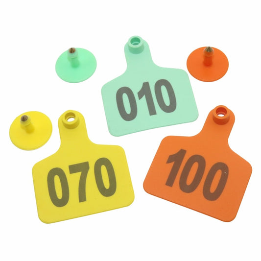 100 Pcs Plastic Digital Numbering NO.1-100 Livestock Ear Tag - KiwisLove
