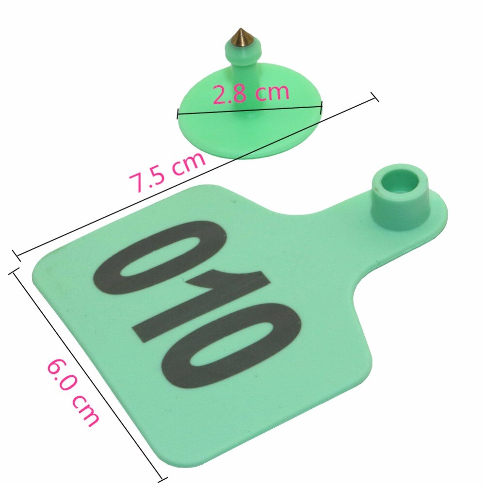 100 Pcs Plastic Digital Numbering NO.1-100 Livestock Ear Tag - KiwisLove