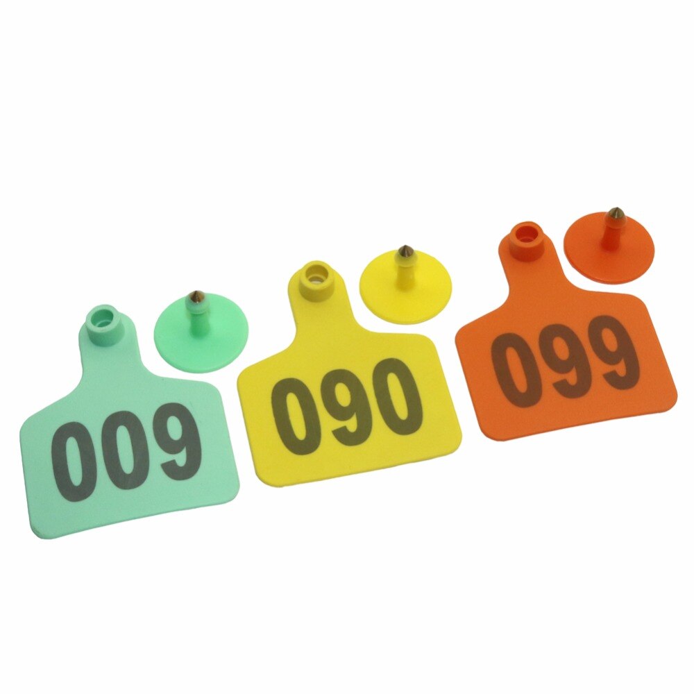 100 Pcs Plastic Digital Numbering NO.1-100 Livestock Ear Tag - KiwisLove