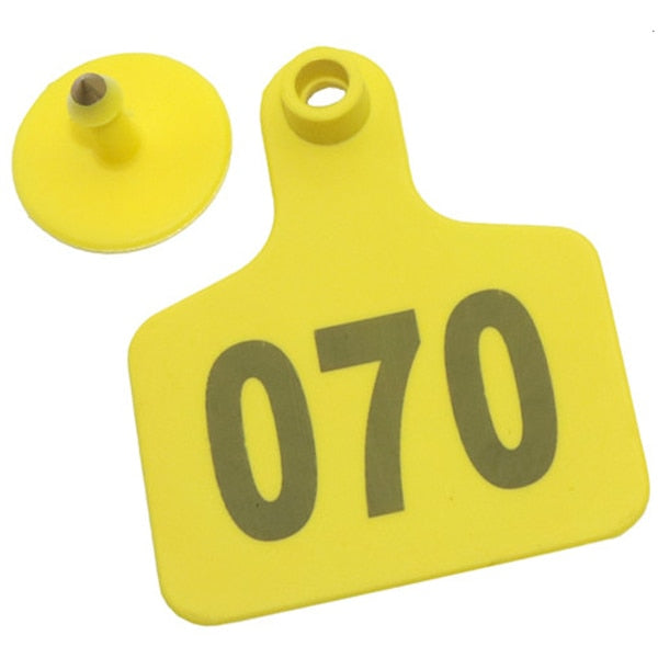 100 Pcs Plastic Digital Numbering NO.1-100 Livestock Ear Tag - KiwisLove