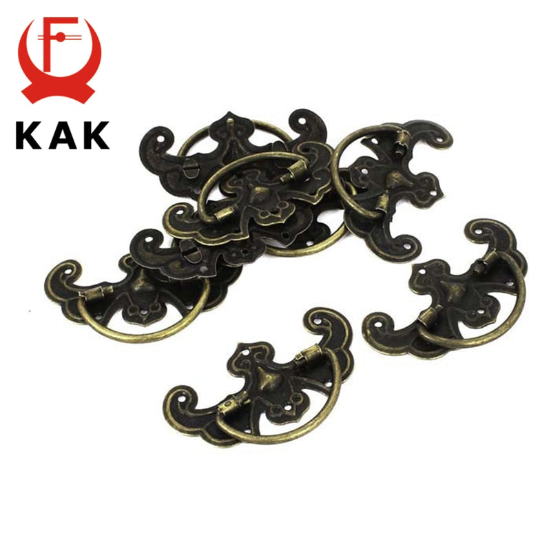 10pcs Classical Bronze Tone Pattern Pulls Handle Knobs - KiwisLove