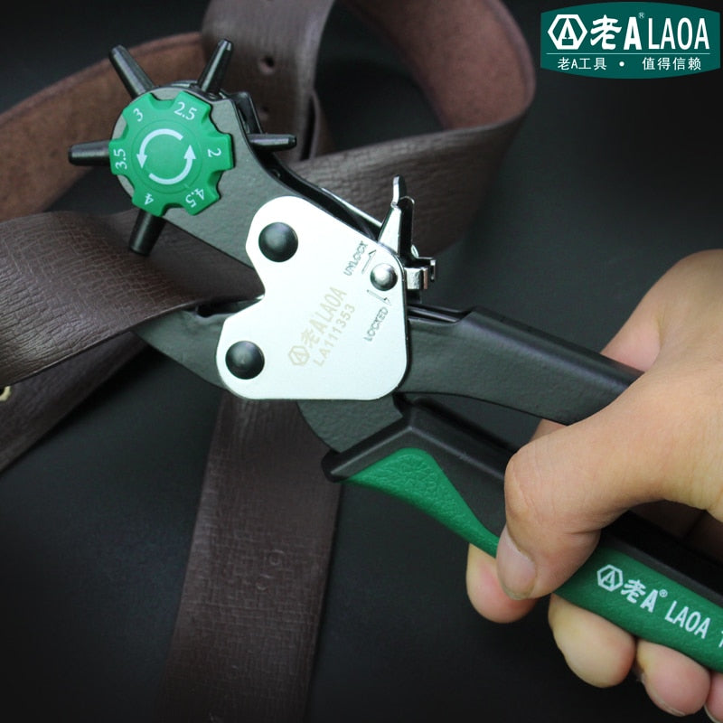 LAOA Technical grade 6 in 1 Multi-fonction Leather Punch Pliers Professional - KiwisLove