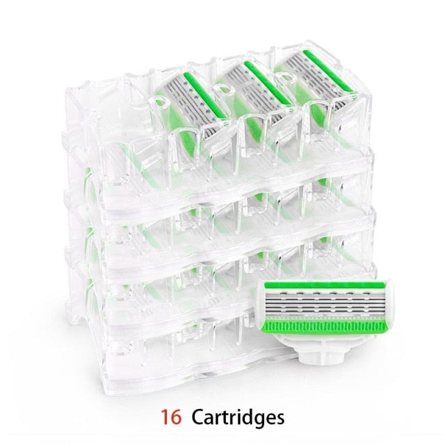 QShave Green Blade Lady Personalized Shaving Razor X5 USA Blade Women Razor Blade - KiwisLove