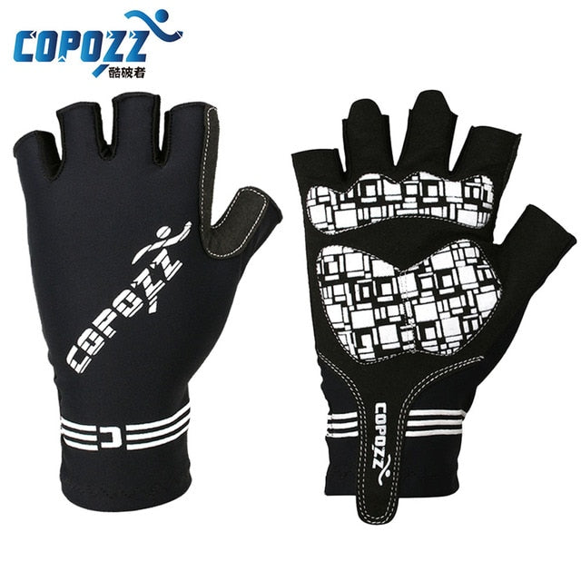 COPOZZ Anti Slip Riding Bicycle Gloves Gel Pad Short Half Finger Cycling - KiwisLove