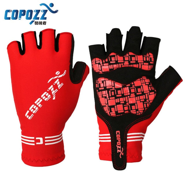 COPOZZ Anti Slip Riding Bicycle Gloves Gel Pad Short Half Finger Cycling - KiwisLove