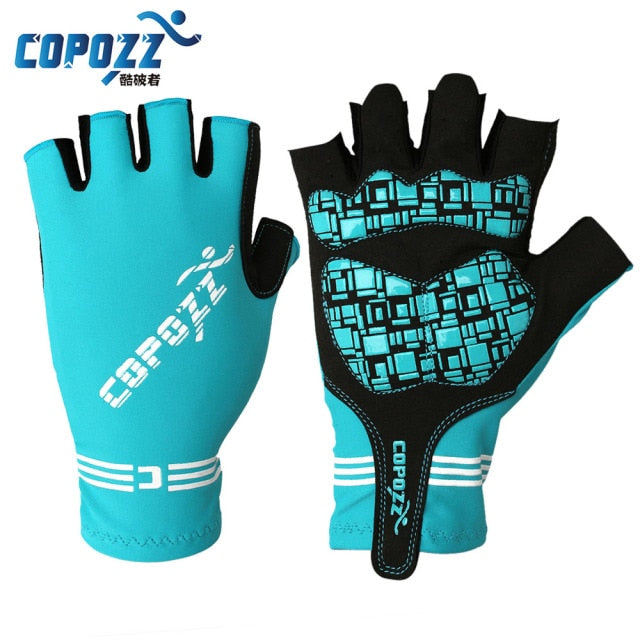 COPOZZ Anti Slip Riding Bicycle Gloves Gel Pad Short Half Finger Cycling - KiwisLove