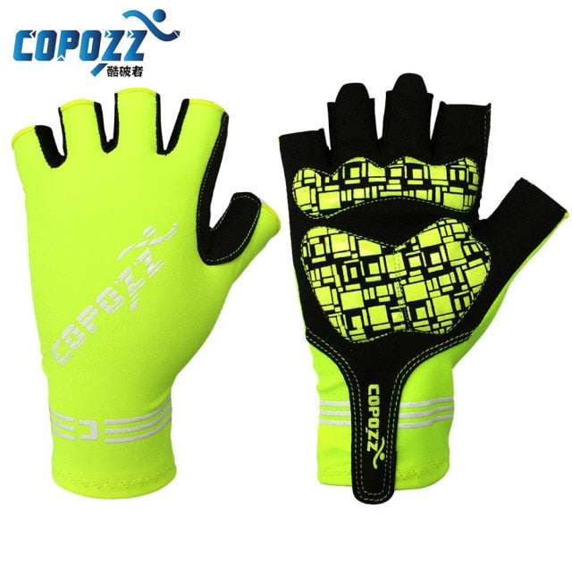 COPOZZ Anti Slip Riding Bicycle Gloves Gel Pad Short Half Finger Cycling - KiwisLove
