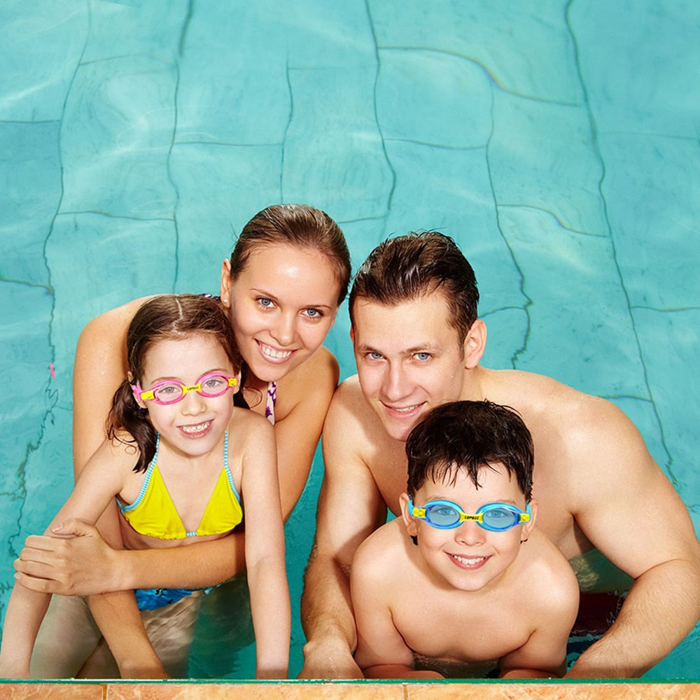 COPOZZ Swimming Goggles Kids Age 3-10 Waterproof Swimming Glasses - KiwisLove