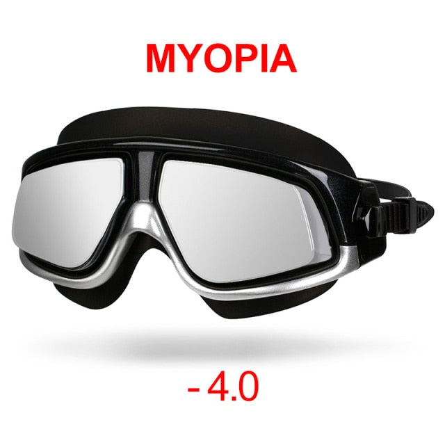 Copozz myopia Swimming Goggles Anti Fog UV Eyewear Silicon Mirrored - KiwisLove