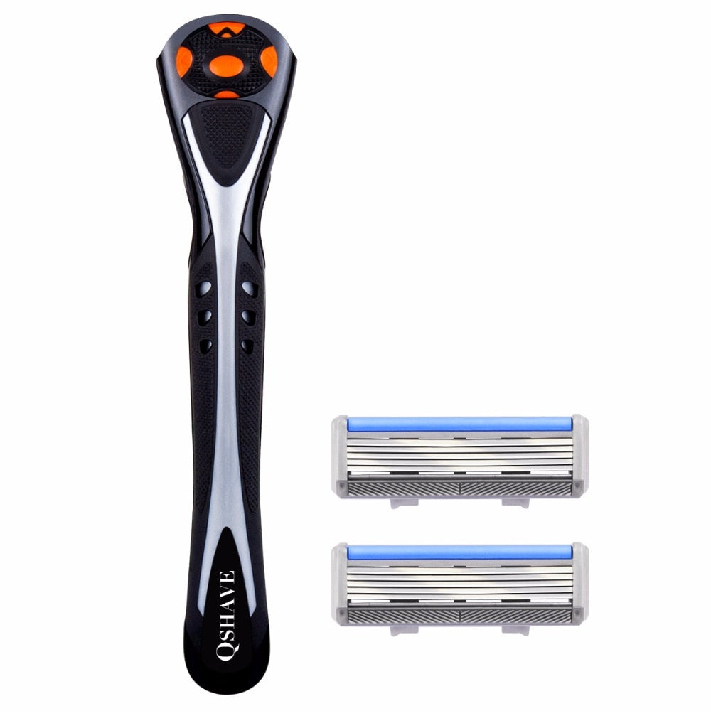 Qshave Black Spider Man Manual Shaving Razor (1 Handle + 2pc X5 Blade) - KiwisLove