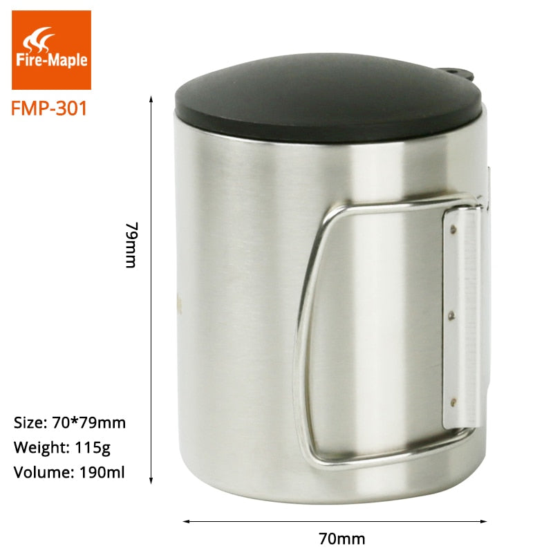 Fire Maple Insulation Cup Stainless Steel Double Camping Light Portable - KiwisLove